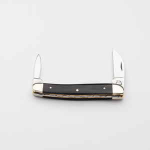 Bolstered Penknife - Lambfoot & Pen Blades - Buffalo Horn Handle with Traditional Workback