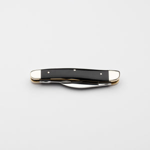 Bolstered Penknife - Lambfoot & Pen Blades - Buffalo Horn Handle with Traditional Workback
