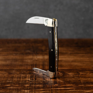 Bolstered Penknife - Lambfoot & Pen Blades - Desert Ironwood Handle with Traditional Workback