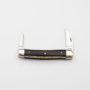 Bolstered Penknife - Lambfoot & Pen Blades - Desert Ironwood Handle with Traditional Workback