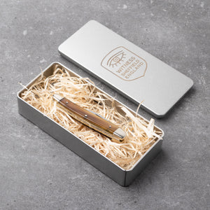 Bolstered Penknife - Lambfoot & Pen Blades - Ox Horn Handle