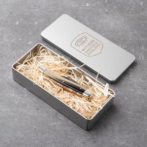 Bolstered Penknife - Lambfoot & Pen Blades - Rams Horn Handle with Traditional Workback