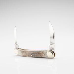 Bolstered Penknife - Lambfoot & Pen Blades - Stag Antler Handle