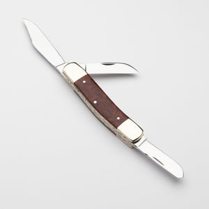 Stockman - Triple Blade - Amboyna Burr Handle with Traditional Workback