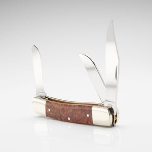 Stockman - Triple Blade - Amboyna Burr Handle