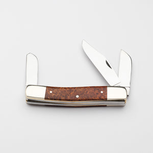 Stockman - Triple Blade - Amboyna Burr Handle