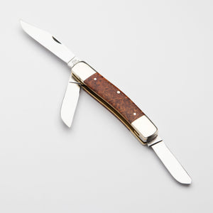 Stockman - Triple Blade - Amboyna Burr Handle