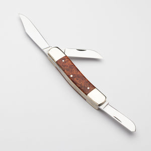 Stockman - Triple Blade - Amboyna Burr Handle