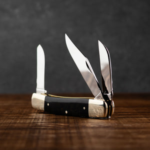Stockman - Triple Blade - Buffalo Horn Handle with Traditional Workback