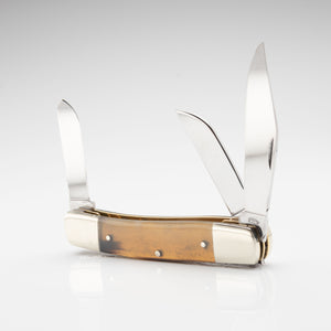 Stockman - Triple Blade - Rams Horn Handle with Traditional Workback