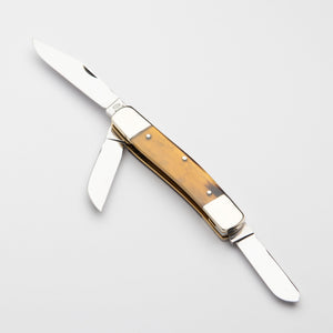 Stockman - Triple Blade - Rams Horn Handle with Traditional Workback