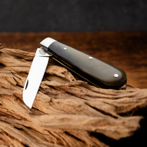 Lambfoot - 63mm Blade - Ox Horn Handle with Traditional Workback