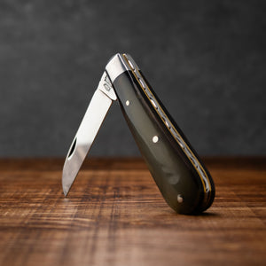 Lambfoot - 63mm Blade - Ox Horn Handle with Traditional Workback