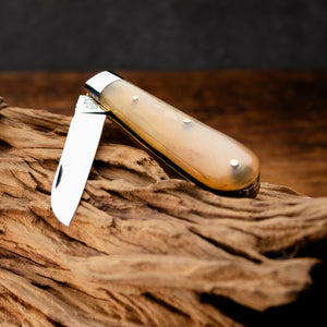 Lambfoot - 63mm Blade - Rams Horn Handle with Traditional Workback