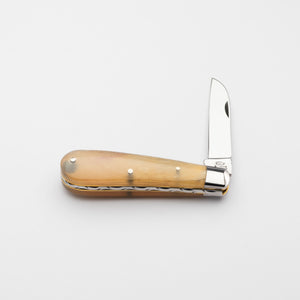 Lambfoot - 63mm Blade - Rams Horn Handle with Traditional Workback
