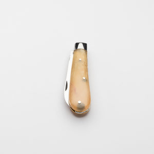 Lambfoot - 63mm Blade - Rams Horn Handle with Traditional Workback