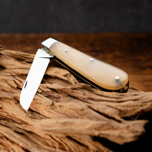 Lambfoot - 63mm Blade - Rams Horn Handle