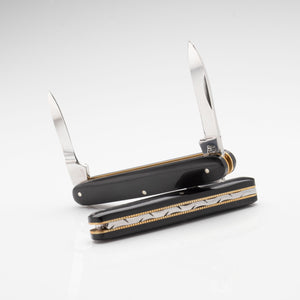 Penknife - Twin Blade - Buffalo Horn Handle with Traditional Workback