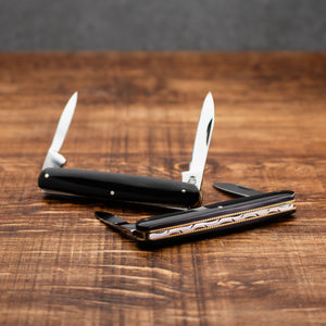 Penknife - Twin Blade - Buffalo Horn Handle with Traditional Workback