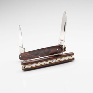 Penknife - Twin Blade - Desert Ironwood Handle with Traditional Workback