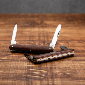 Penknife - Twin Blade - Desert Ironwood Handle with Traditional Workback