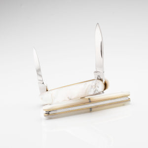 Penknife - Twin Blade - Mother of Pearl Handle