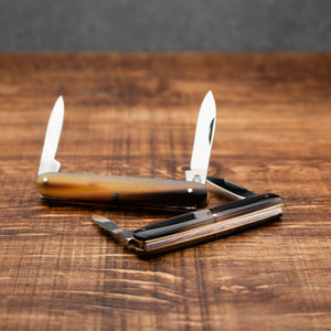Penknife - Twin Blade - Ox Horn Handle