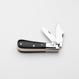 Twin Blade Barlow - 55mm Clip & Pen Blades - Buffalo Horn Handle with Traditional Workback