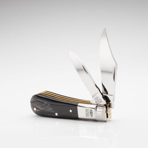 Twin Blade Barlow - 55mm Clip & Pen Blades - Buffalo Horn Handle