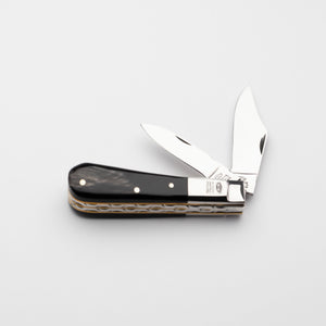 Twin Blade Barlow - 55mm Clip & Pen Blades - Buffalo Horn Handle