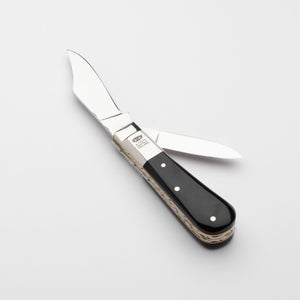 Twin Blade Barlow - 55mm Clip & Pen Blades - Buffalo Horn Handle