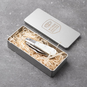 Twin Blade Barlow - 55mm Clip & Pen Blades - Mother of Pearl Handle