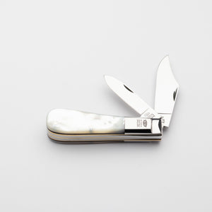 Twin Blade Barlow - 55mm Clip & Pen Blades - Mother of Pearl Handle