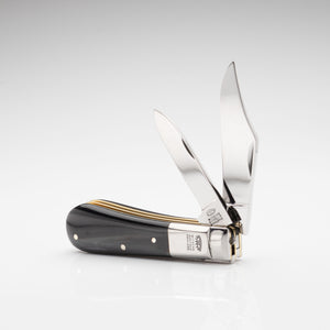 Twin Blade Barlow - 55mm Clip & Pen Blades - Ox Horn Handle