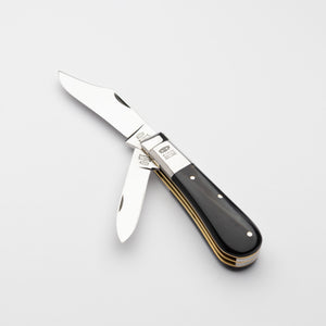 Twin Blade Barlow - 55mm Clip & Pen Blades - Ox Horn Handle