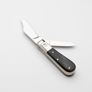 Twin Blade Barlow - 55mm Clip & Pen Blades - Ox Horn Handle
