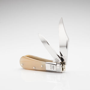 Twin Blade Barlow - 55mm Clip & Pen Blades - Rams Horn Handle