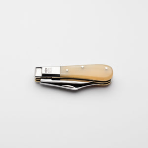 Twin Blade Barlow - 55mm Clip & Pen Blades - Rams Horn Handle