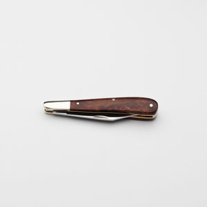 Gentleman's Clip Point - 67mm Blade - Amboyna Burr Handle with Traditional Workback