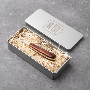 Gentleman's Clip Point - 67mm Blade - Amboyna Burr Handle
