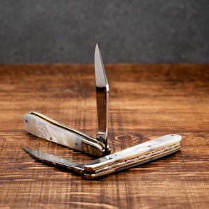 Gentleman's Clip Point - 67mm Blade - Mother of Pearl Handle with Traditional Workback