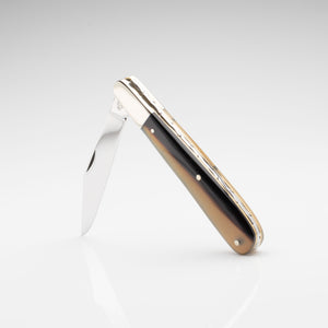 Gentleman's Clip Point - 67mm Blade - Ox Horn Handle with Traditional Workback