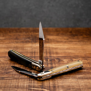 Gentleman's Clip Point - 67mm Blade - Ox Horn Handle with Traditional Workback