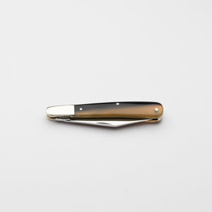 Gentleman's Clip Point - 67mm Blade - Ox Horn Handle with Traditional Workback