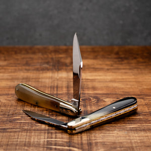 Gentleman's Clip Point - 67mm Blade - Rams Horn Handle with Traditional Workback