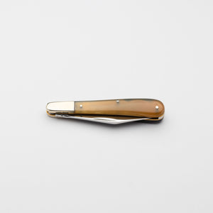 Gentleman's Clip Point - 67mm Blade - Rams Horn Handle with Traditional Workback