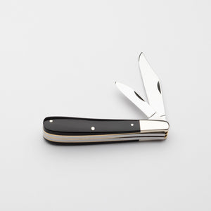 Twin Gentleman's Clip Point - 67mm Clip & Pen Blades - Buffalo Horn Handle