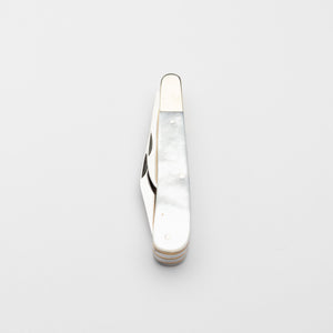 Twin Gentleman's Clip Point - 67mm Clip & Pen Blades - Mother of Pearl Handle
