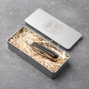 Twin Gentleman's Clip Point - 67mm Clip & Pen Blades - Ox Horn Handle with Traditional Workback