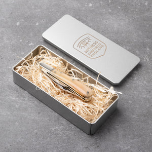 Twin Gentleman's Clip Point - 67mm Clip & Pen Blades - Rams Horn Handle